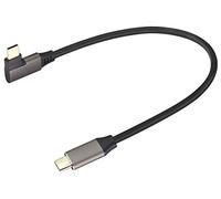 AAOTOKK 90 Gradi USB 3.1 Tipo C a Tipo C Cavo Angolo Destro 3.1 USB Tipo C Maschio Cavo Prolunga Supporta Ricarica,Dati,Audio,Video Cavo per Laptop&tablet & telefono cellulare.(0,3M/1Piedi)