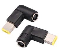 AAOTOKK Adattatore Punta 90 Gradi DC ad Angolo Retto 7,9 mm x 5,5 mm a Sottile Punta Quadrata Convertitor per Leonvo ThinkPad T440,X240 Dongle Laptop, Connettore di Alimentazione Standard(2 Pezzi)