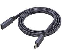 AAOTOKK Cavo di Prolunga da USB Type C 3.1 Maschio a Type C 3.1 Femmina Supporta la Ricarica Rapida, Video HD 4K 60Hz, Audio, Sincronizzazione dati, Compatibile con Samsung S10 S8, MacBook (1M-M/F)