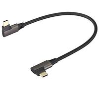 AAOTOKK Cavo di prolunga USB 3.1 tipo C a 90 gradi, angolato a destra e sinistra, 4K a 60 Hz, Gen 2, supporta ricarica, dati, audio, video per laptop, tablet e telefono cellulare (0,3 m)