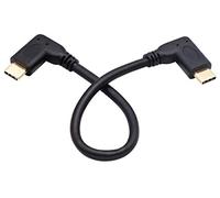 AAOTOKK Cavo Prolunga 90 Gradi USB 3.1 Tipo C Maschio Gen 2 (10 Gbps) Connettore,Supporto per Ricarica,Dati,Audio,Cavo Video per Hub Usb-C,Samsung Galaxy S8,Dispositivi Di Tipo C,Laptop(20 Cm,M/M)