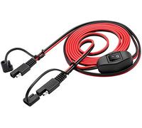 AAOTOKK Cavo Prolunga SAE 16 AWG Cablaggio 12V-24V CC Con Interruttore - Collegamento a Scatto Rapido per Motociclette, Pannelli Solari (2.4m/7.8ft)