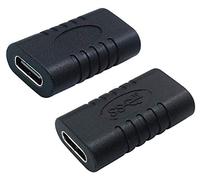 AAOTOKK Gen 2(10 Gbps) USB-C 3.1 Tipo C Adattatore Estensione USB Femmina a Femmina Supporta Ricarica,Dati,Audio,Adattatore Video per Laptop,Telefono,Macbook USB C HUB(2Pezzi-F/F)