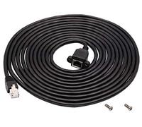 AAOTOKK Gigabit RJ45 Prolunga di Rete Cavo,Cat 6 Connettore di Rete Cat6 Femmina a Maschio Schermato Cavo di Prolunga Cat6 Montaggio a Pannello per Router Modem.(5 M/16 ft)