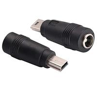 AAOTOKK Mini USB Adattatore di Alimentazione DC Mini USB Maschio a 5,5x2,1 mm Connettore jack di Ricarica Barrel Power 5V Connettore USB per Mini Dispositivo di Ricarica USB (2Pezzi-Mini)