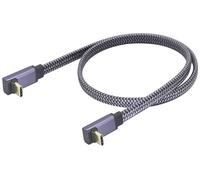 AAOTOKK Plano de Esquina Superior e inferior USB C a USB C 3.1 Gen 2 cable Tejido 10 Gbps 90 Grados USB 3.1 C extensión Pública Carga Rápida Compatible con Samsung Galaxy Note 10,MacBook（0.6M-M/M）