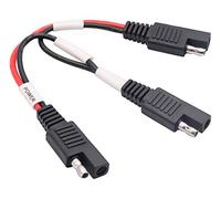 AAOTOKK SAE Y Splitter Cavo Adattatore 18AWG Adattatore SAE a 2 vie, 1 a 2 SAE Y Splitter Cavo di Prolunga Connettore Automobilistico SAE DC Power per Ricarica Pannello Solare(20cm/7,8Pollici)