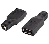 AAOTOKK USB 2.0 A Femmina a DC 5.5x2.1mm Connettore DC Caricabatteria Jack Power Adapter Connettore USB 5V, (Max 2.5 Ampere Power Adapter) Per DC o USB Charging Device (2-Pezzi-USB A)