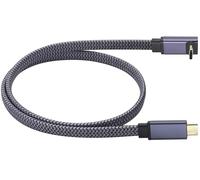 AAOTOKK USB C 3.1 a USB C 3.1 Maschio a Maschio Piatto Corto 90 Gradi 10Gbps Gen 2 Ricarica,Dati,Audio,cavo di Estensione Video,Adatto per Tablet,Telefoni e altri Dispositivi di Tipo C (0.6M-M/M)