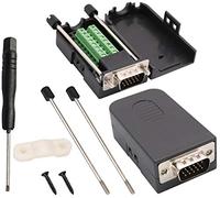 AAOTOKK VGA vite Morsettiera Adattatore,D-SUB 15 Pin 3 Filari DB15 VGA Maschio a 16 Pin/Vie Femmina Terminale Seriale Scheda Breakout Connettore Modulo Segnale con Custodia (2Pezzi/Maschio)