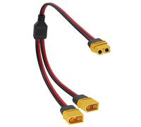 AAOTOKK XT60 1 Connettore Femmina 2 Adattatore Maschio,cavo di Estensione 14AWG XT60 per Pannelli Solari,Generatori solari, Centrali elettriche Portatili,Droni,Camper,Navi,ecc(37cm/1F a 2M)