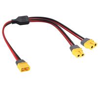 AAOTOKK XT60 Maschio a Femmina cavo 12V 14AWG Doppia Estensione Y-Splitter Maschio a Femmina linea di Estensione,Adatto per Pannelli Solari,droni,Camper,navi,ecc.(37cm/1M a 2F)