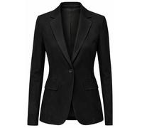 AAOutfitz Giacca blazer da donna in pelle scamosciata | Giacca in vera pelle scamosciata da donna