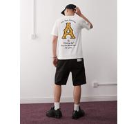 Aape by A Bathing Ape - T-shirt color crema con stampa del logo sul retro-Bianco 81 CM