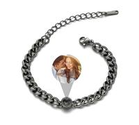 AAQ Bracciale con foto personalizzata - bracciale con proiezione e immagine incorporata, bracciale personalizzato unisex, regalo donna/mamma/moglie personalizzato