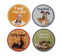 Aardman - Sottobicchieri - Wallace & Gromit Set di 4 sottobicchieri in ceramica