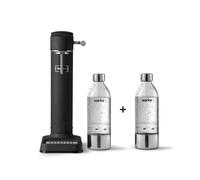 Aarke Carbonator 3, Gasatore D’Acqua Per Trasformare L’Acqua In Acqua Frizzante, 2 x Bottiglie (800ml), Finitura Nera Opaca