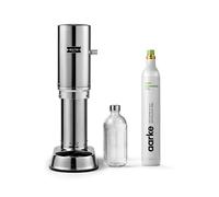 Aarke Carbonator Pro, gasatore d'acqua in acciaio inox con moderna finitura in acciaio inox con cilindro di CO2, per acqua del rubinetto, compatibile con cilindri di CO2 da 60 l