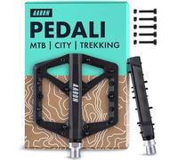 Aaron Dirt pedali in plastica con cuscinetti a sfera industriali di alta qualità, antiscivolo grazie al top grip e al design piatto, pedali a piattaforma per dirtbike, e-bike, mountain bike (MTB) e