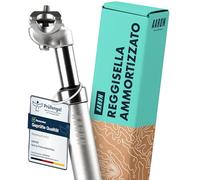 AARON Spring - Reggisella ammortizzato in Alluminio - Diametro 27,2 mm - Lunghezza 350 mm - per Bici elettrica, MTB, da Trekking, City Bike, ECC. - Argento