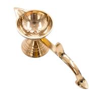 Aarti Diya in ottone tradizionale per Puja Essential Pooja, articolo Arti Deepak Deepam per la decorazione della casa del tempio accessori regali (Aarti Diya Design-2)