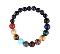 aaSccex bracciale perline braccialetto anti-ansia bracciale coppia braccialetto con ciondolo italiano braccialetto di perle tema otto pianeti sistema di pietra naturale braccialetto personalizzato per