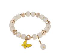 aaSccex Braccialetti curativi Per Uomo 2024 New Imitation Jade Butterfly Glass Bracelet Children's Bead Bracelet Bracciale Uomo, A, resina, Nessuna pietra preziosa