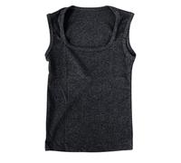 aaSccex Canottiera da donna in cotone bianco, senza pancia, larga, taglie grandi, tankini, corset top Aesthetic Sport Top, canotta da donna, grigio scuro, L