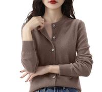aaSccex Cardigan lungo estivo da donna UK Cardigan da donna UK Crochet per le donne Longline Ladies Plus Size Primavera Giacche Dry Summer Cardigan Girocollo Manica Lunga Button Down Cardigan Bequem