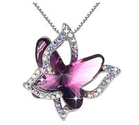 aaSccex Collane da donna alla moda girocollo collana farfalla personalizzata con gioielli di prima qualità collana di pietra portafortuna ciondoli regali di compleanno per le donne collane, Poliestere