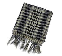 aaSccex Compatibile con sciarpa da motociclista blu araba a scacchi, sciarpa leggera in cotone e foulard con nappa per accessori da campeggio, unisex indiani