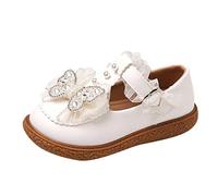 aaSccex Ragazze Bambini Scarpe Da Principessa Diamante Lucido Scarpe Da Principessa Spessa Suola Solida Prestazione Vestito Scarpe Singole Scarpe Casual Scarpe di Cristallo Scarpe Comfort, bianco, 26