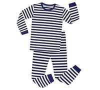 aaSccex Set di vestiti per bambini, a maniche lunghe, con stampa a righe, pantaloni lunghi, pigiama da yoga, abbigliamento primaverile, set di vestiti per la casa, h, 100