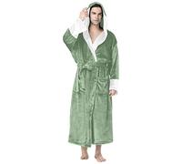 aaSccex Vestaglie da notte lunghe da donna per il Regno Unito Plus Size accappatoi in cotone soffici accappatoi da donna abiti da casa leggeri pigiama in cotone set per la casa da donna pigiama, Verde