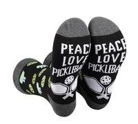AATOP 2 paia di calzini da pickleball, regalo per amanti del pickleball, per donne, uomini, pace, amore, pickleball, PEACE LOVE PICKLEBALL s ku, 42