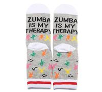 AATOP 2 paia di calzini Zummba Is My Therapy Zuba Lover Zuba Lover Socks Zummba istruttore regalo Zuba Dance Fitness Coach insegnante regalo, Z LA MIA TERAPIA s 2, Taglia unica