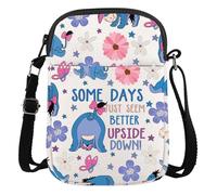 AATOP Borsa a tracolla con asino in stile cartone animato, con scritta "Some Days Look Better Upside Down Donkey", regalo per amanti degli asini, Sottosopra 3cb, large