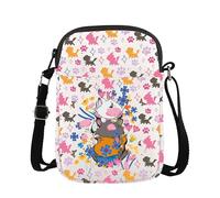 AATOP Borsa a tracolla rosa con gatto a tema film dei cartoni animati, regalo per le donne, Gatto Rosa 1cb, large