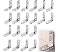 Aatpuss 20 Pezzi Staffe Angolari Per Legno, Angolo Retto Staffe, Staffa Angolare In Acciaio Inossidabile a Forma di L, Utilizzata Per Fissare La Staffa Angolare di Tavoli, Mobili, Sedie (40X40mm)