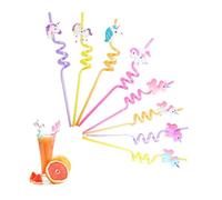 Aatpuss Cannucce Per Feste, Cannucce Di Plastica Per Bere, Cannucce Riutilizzabili Cannucce, Adatto Per Latte, Succhi, Cocktail, Decorazioni Per Feste Di Compleanno Per Bambini