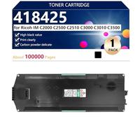aauot Alta Capacità 418425 Contenitore per Toner di Scarto di Ricambio per Ricoh IM C2000 C2500 C2510 C3000 C3010 C3500 Stampanti, Trasparenti e Resistenti,Black-1 pack
