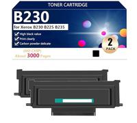 aauot B230 Cartucce Toner Nero ad Alta capacità Compatibili con Chip 009R04400 per Xerox B230 B225 B235 Stampanti, 1500/3000/6000 Pagine (Senza Chip),2*Black-3000 Pages