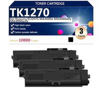 aauot Black Cartucce di Toner di Ricambio TK1270 Compatibili per Kyocera ECOSYS MA4000x MA4000wfx MA4000wifx Stampanti,3*Black