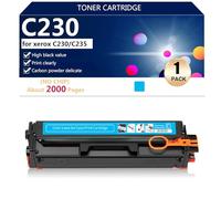 aauot C230 Cartuccia Toner Compatibile 006R04391 006R04392 006R04393 006R04394 [Senza Chip] per Xerox C230 C235 Stampanti, Alta capacità 2000 Pagine,Cyan