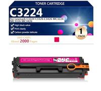aauot C3224 C3220K0 C3220C0 C3220M0 C3220Y0 Cartuccia Toner Compatibile (Senza Chip) per Lexmark C3224 C3326 C3426 MC3224 MC3326 MC3426 Stampanti, Accessori Elettronici,Magenta