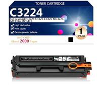 aauot C3224 C3220K0 C3220C0 C3220M0 C3220Y0 Cartuccia Toner Compatibile (Senza Chip) per Lexmark C3224 C3326 C3426 MC3224 MC3326 MC3426 Stampanti, Accessori Elettronici,Black