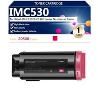 aauot Cartucce Toner Compatibili IMC350 418240 418241 418242 418243 per Ricoh IM C530FB C530F Lanier Nashuatec Savin Stampanti, Alta Capacità 20500 Pagine, Trasparenti e Resistenti,Magenta