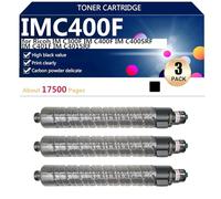 aauot Cartuccia Toner IM C400F ad alta Resa di Ricambio per Ricoh IM C300F IM C400F IM C400SRF IM C401F IM C401SRF Stampanti, per Stampe Nitide, 4 Colori,Black-3 pack