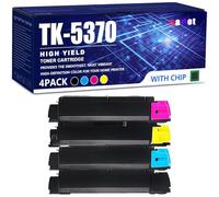 aauot Cartuccia Toner TK-5370 Compatibile TK-5370K TK-5370C TK-5370M TK-5370Y Cartucce Toner sostitutive per Stampante Kyocera ECOSYS PA3500cx MA3500cix MA3500cifx,4 Color-1 Pack