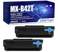 aauot MX-B42T 25B3430 Toner Nero ad Alta capacità (Senza Chip) sostitutivo per Stampante Sharp MX-B427W MX-B427PW, resa stimata Elevata 20000 Pagine,2 Black-1 Pack